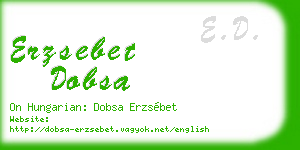 erzsebet dobsa business card