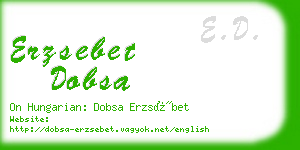 erzsebet dobsa business card